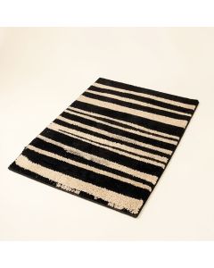 Nickelsville Striped Black/Beige Area Rug (synthetic illustration; no displayed measurements)