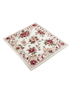 Plattsmouth Floral Plum/White Area Rug