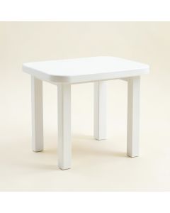 Flint Arc Compact Balcony Table (synthetic illustration; no displayed measurements)