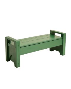 Hazel Bluff Narrow Outdoor Storage Bench - Green