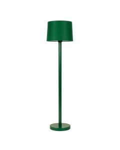 Aspen Crossing Floor Lamp With A Plain Fabric Shade - Green