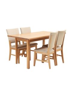 Haderslev Butterfly Leaf Rubberwood Solid Wood Dining Set