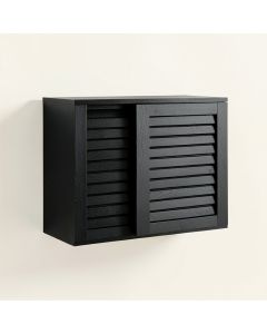 Pine Crossing Wall-Mounted Entry Cabinet - Black (synthetic illustration; no displayed measurements)