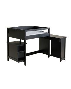 Kalea Twin Loft Bed With Shelves And Desk (synthetic illustration; no displayed measurements)