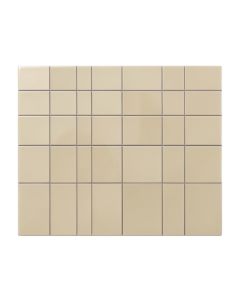 Linear Brick 1 '' X 3 '' Glass Mosaic Tile In Glossy Beige