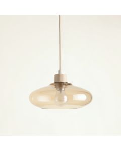 Dune Crest Pendant Light Suspended From One Plain Cable - Beige (synthetic illustration; no displayed measurements)