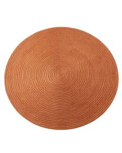 Sage Bend Round Area Rug - Terracotta