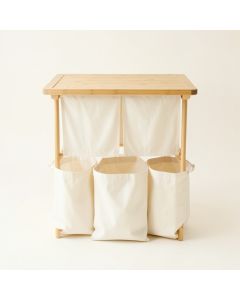 Cove Canyon Laundry Sorting Station With Plain Removable Bags - Ivory (synthetic illustration; no displayed measurements)