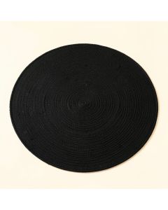 Laurel Bridge Round Area Rug - Black (synthetic illustration; no displayed measurements)