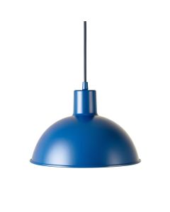 Fern Bend Pendant Light Suspended From One Plain Cable - Blue (synthetic illustration; no displayed measurements)