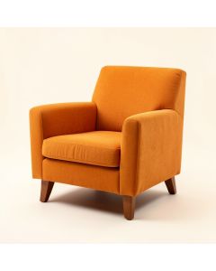 Shalanda Upholstered Arm Chair In Orange (synthetic illustration; no displayed measurements)