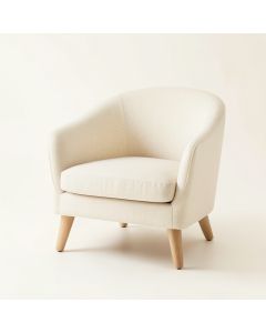 Pine Dell Upholstered Armchair - Cream (synthetic illustration; no displayed measurements)