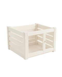 Spruce Arc Empty Furniture-Style Pet Crate - White