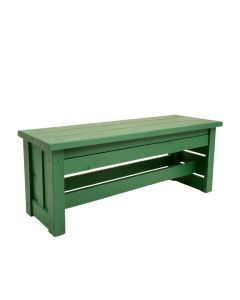 Brook Branch Narrow Outdoor Storage Bench - Green