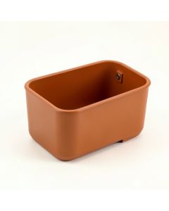 Elm Brook Empty Railing Planter With Integral Brackets - Terracotta (synthetic illustration; no displayed measurements)