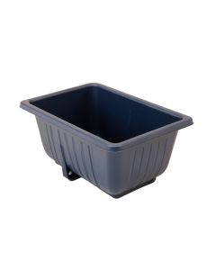 Olive Arc Empty Railing Planter With Integral Brackets - Navy (synthetic illustration; no displayed measurements)