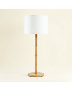 Pine Dale Floor Lamp With A Plain Fabric Shade - White (synthetic illustration; no displayed measurements)