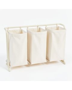 Elm Brook Laundry Sorting Station With Plain Removable Bags - Ivory (synthetic illustration; no displayed measurements)