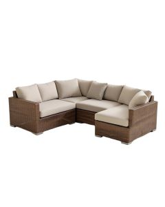 Almyra 4 Piece Sectional Seating Group With Cushions (synthetic illustration; no displayed measurements)