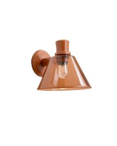 Clay Dale Wall Sconce Mounted On A Plain Wall - Terracotta