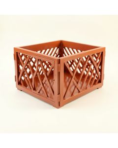 Olive Bend Empty Furniture-Style Pet Crate - Terracotta (synthetic illustration; no displayed measurements)