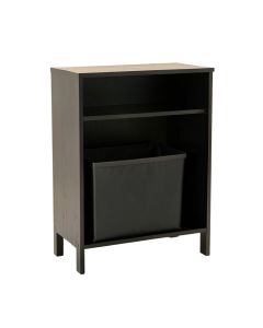 Field Branch Freestanding Pull-Out Hamper Cabinet - Black (synthetic illustration; no displayed measurements)