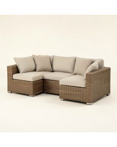 Netherside Patio 4 Piece Rattan Sofa Seating Group With Cushions (synthetic illustration; no displayed measurements)