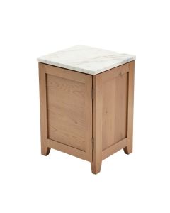 Cesari Marble Top C Table End Table With Storage (synthetic illustration; no displayed measurements)