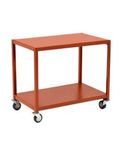 Willow Bridge Empty Rolling Workshop Cart - Terracotta (synthetic illustration; no displayed measurements)