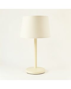 Brook Dell Table Lamp With A Plain Fabric Shade - Cream (synthetic illustration; no displayed measurements)