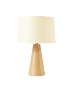 Lake Brook Table Lamp With A Plain Fabric Shade - Cream