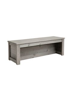 Stone Crest Narrow Outdoor Storage Bench - Gray