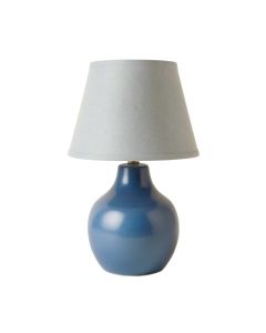 Cliff Dale Table Lamp With A Plain Fabric Shade - Blue