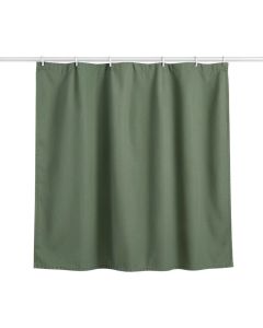Holly Bridge Shower Curtain Hanging Flat From A Plain Rod - Green (synthetic illustration; no displayed measurements)