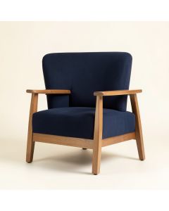 Slate Crossing Upholstered Armchair - Navy (synthetic illustration; no displayed measurements)
