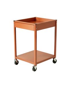 Shore Dale Empty Rolling Workshop Cart - Terracotta
