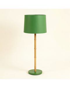 Meadow Bend Floor Lamp With A Plain Fabric Shade - Green (synthetic illustration; no displayed measurements)