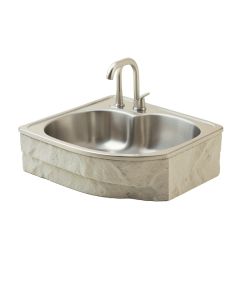 Kohler Tailor Large Double Basin Stainless Steel Sink With Carved Stone Insert