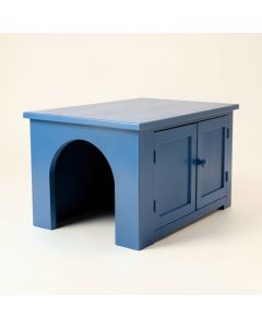 Pine Crossing Empty Furniture-Style Litter Enclosure - Blue (synthetic illustration; no displayed measurements)