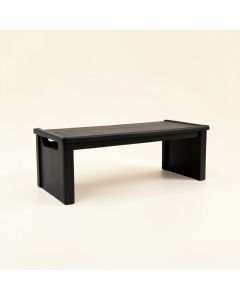 Reed Crossing Narrow Outdoor Storage Bench - Black (synthetic illustration; no displayed measurements)
