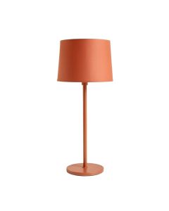 Willow Bridge Floor Lamp With A Plain Fabric Shade - Terracotta (synthetic illustration; no displayed measurements)