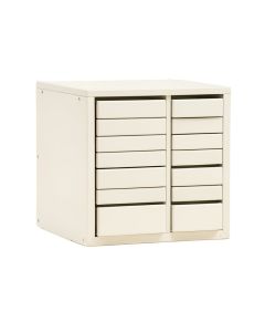 Fern Crest Small-Parts Storage Drawer Cabinet - White (synthetic illustration; no displayed measurements)