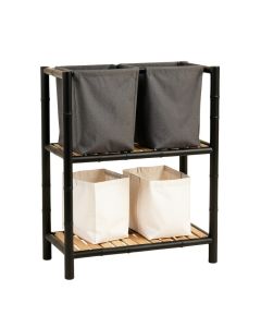 Dawn Bluff Laundry Sorting Station With Plain Removable Bags - Black