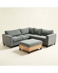 Easton Right Hand Facing Modular Corner Sectional With Ottoman (synthetic illustration; no displayed measurements)