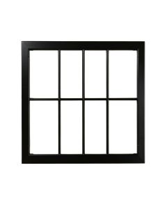 Metal Window Pane Design Wall Decor With 6 Panes , Black