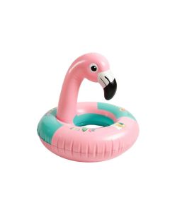 Flamingo Blow Up Pool Toy Floating Ring - Wrapped Canvas Photograph Print