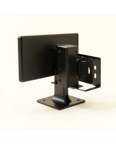 Hughes Dual Monitor Sit Stand Workstation Height Adjustable Universal 2 Screen Desk Mount (synthetic illustration; no displayed measurements)