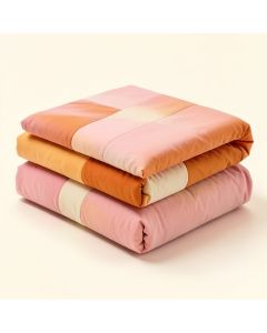 Orange And Pink Duvet Cover Set (synthetic illustration; no displayed measurements)