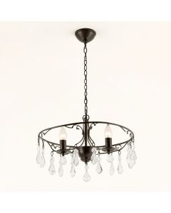 Birchley 2-Light Crystal Chandelier (synthetic illustration; no displayed measurements)