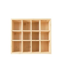 Oak Bend Empty Mug-Storage Cabinet Insert - Ivory (synthetic illustration; no displayed measurements)